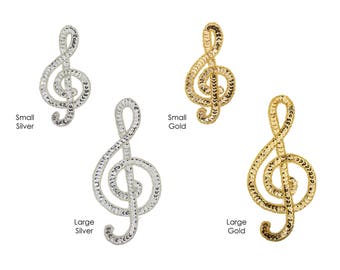 Aplique de lentejuelas y cuentas con notas musicales: ELIGE TU TALLA y COLOR