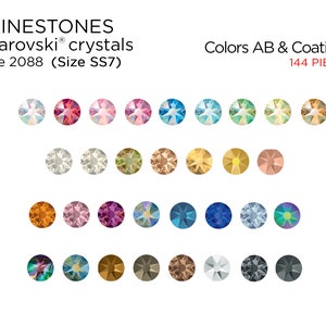 144 pcs Swarovski Rhinestones 2058 SS7 AB Colors & Coatings - CHOOSE Your COLOR