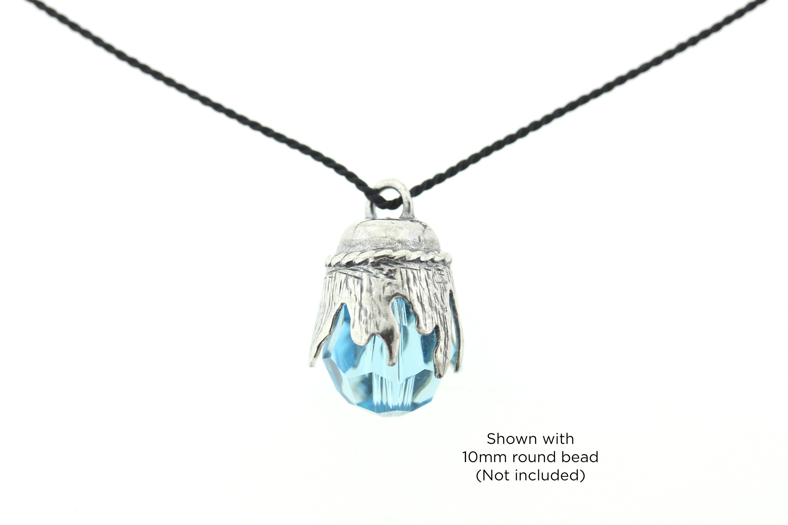 7x14 Tappo Terminale Per Cordone In Argento, Tappo A Nappa - Foto 10