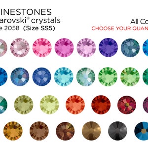 Swarovski 2058 Flatback Rhinestones SS5 - CHOOSE COLOR & QUANTITY