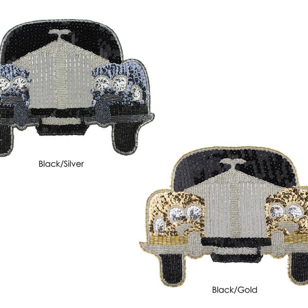 Rolls Royce Beaded & Sequin Applique - CHOOSE YOUR COLOR
