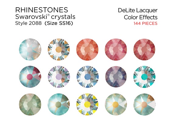 144 Pcs Swarovski Rhinestones 2088 SS16 Delite Lacquer