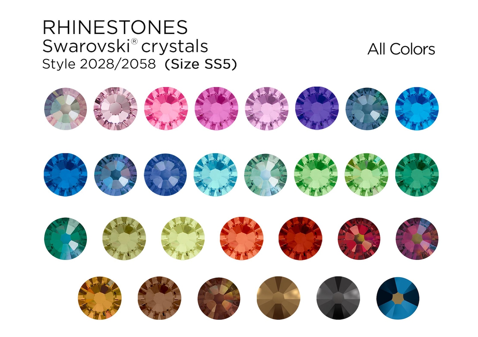 Swarovski Flatback rhinestones