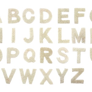Apliques de contas de letras do alfabeto 1,5" prata - ESCOLHA SUA LETRA