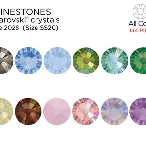 Swarovski 2028 Flatback Rhinestones SS20 - CHOOSE YOUR COLOR (144 Pieces)