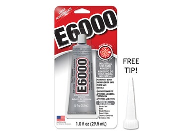 E6000 1 oz Industrial Strength Adhesive Glue - Clear w/ FREE TIP!