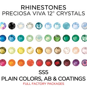 1,440 pcs Rhinestones PRECIOSA VIVA12 SS5 All Colors - CHOOSE Color