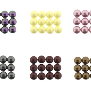 Pérolas Swarovski 5817 Cabochão Flatback 6 mm - ESCOLHA SUA COR (12 peças) imagem 4