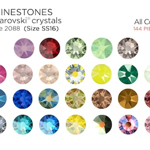 Swarovski Rhinestones 2088 SS16 All Colors - CHOOSE YOUR COLOR (144 Pieces) image 1