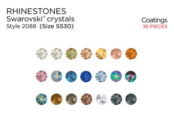 スワロフスキー　ss30 他 スワロフスキー使用☆ラインストーンシール☆ ss30 50個- 2