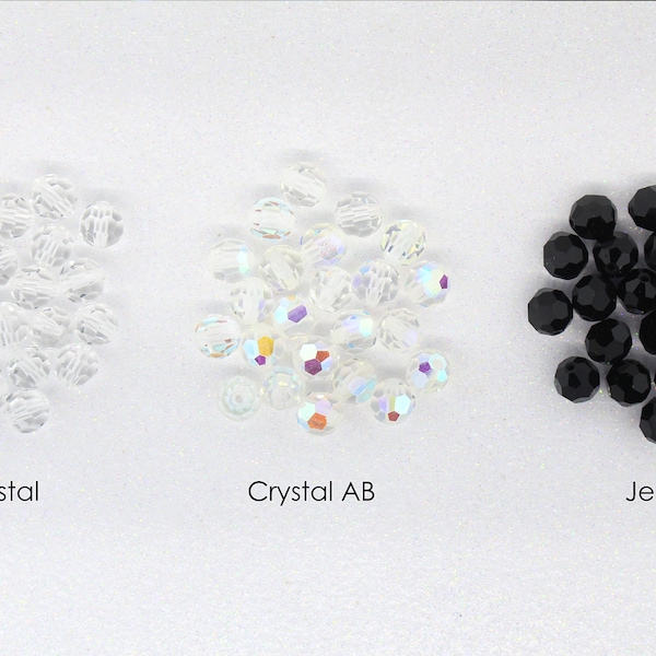 Preciosa Crystal 7MM Round Beads - YOU CHOOSE COLOR (24 Pcs)