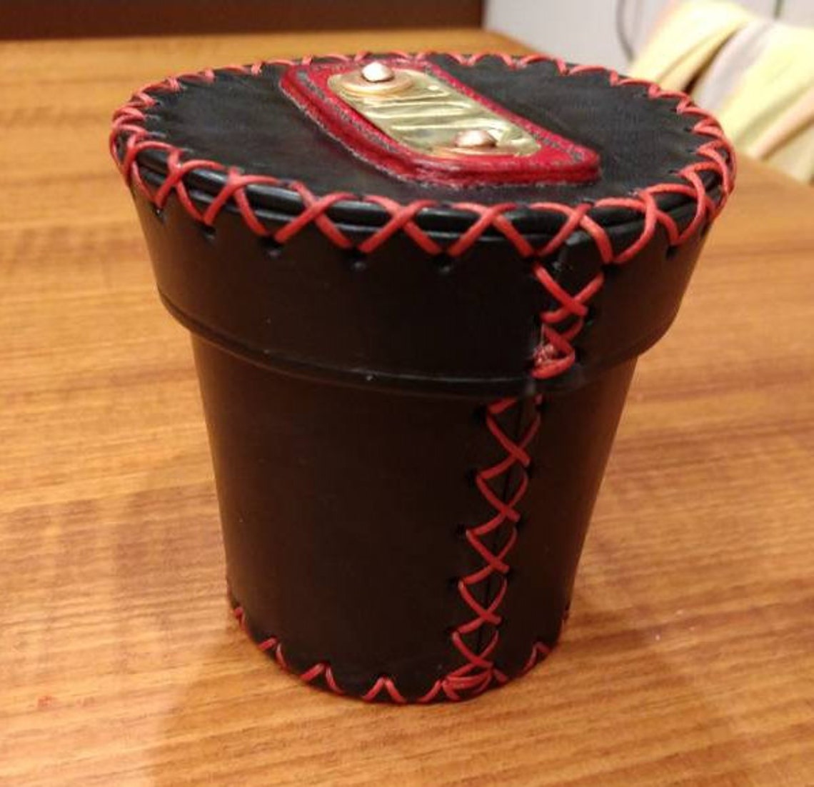 Leather Dice Cup with Lid Etsy