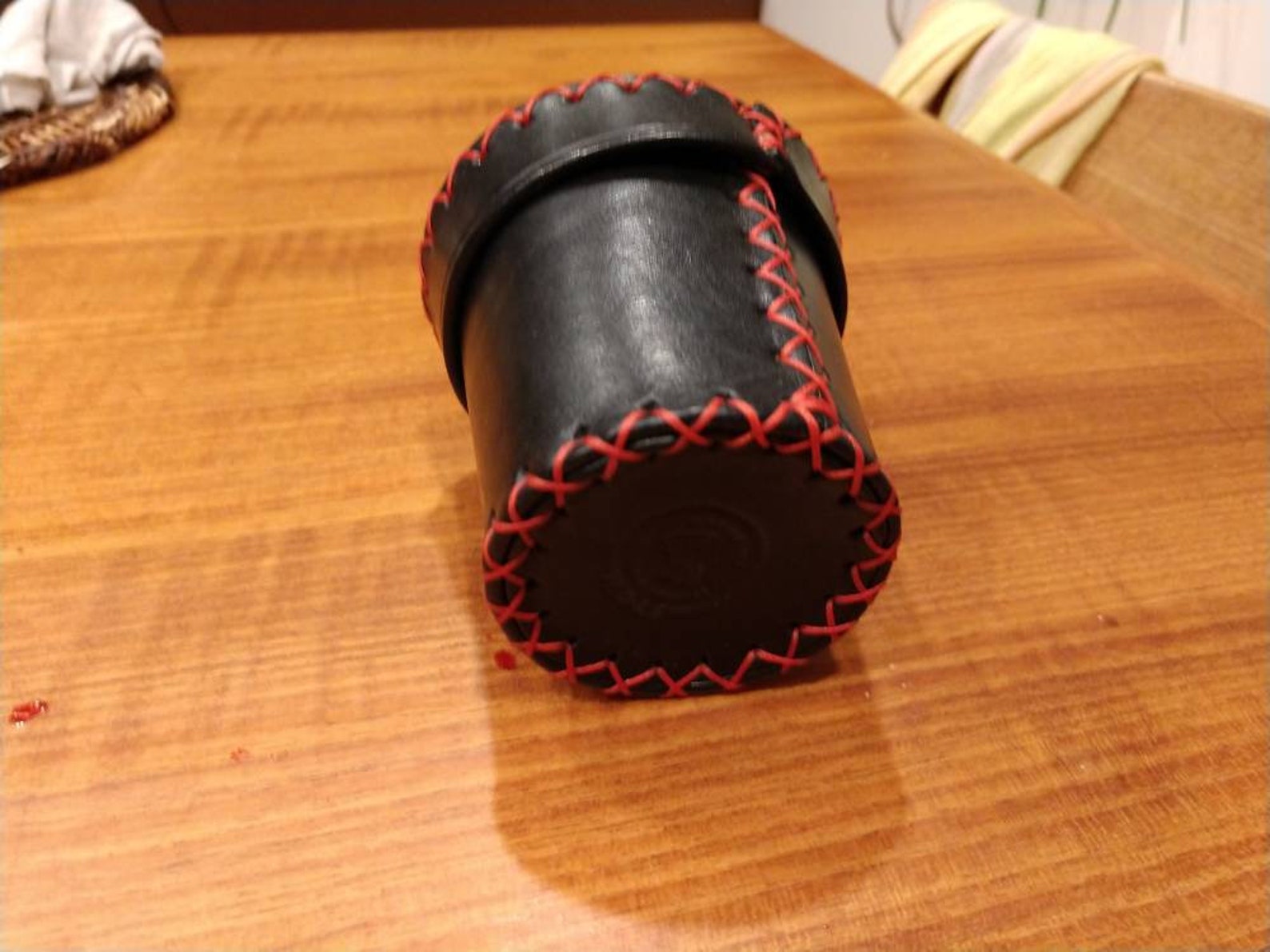 Leather Dice Cup with Lid Etsy