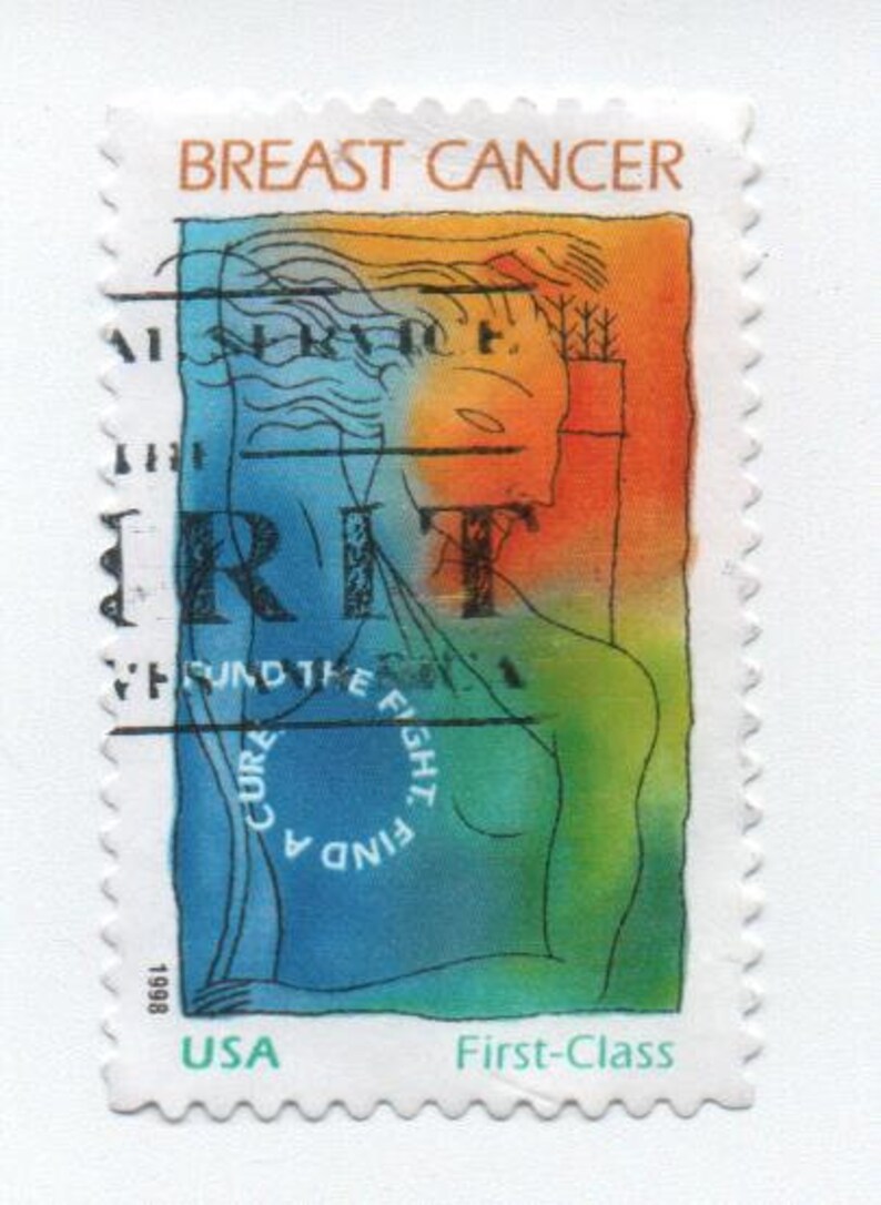 Breast Cancer Awareness United States Postage Stamps Etsy