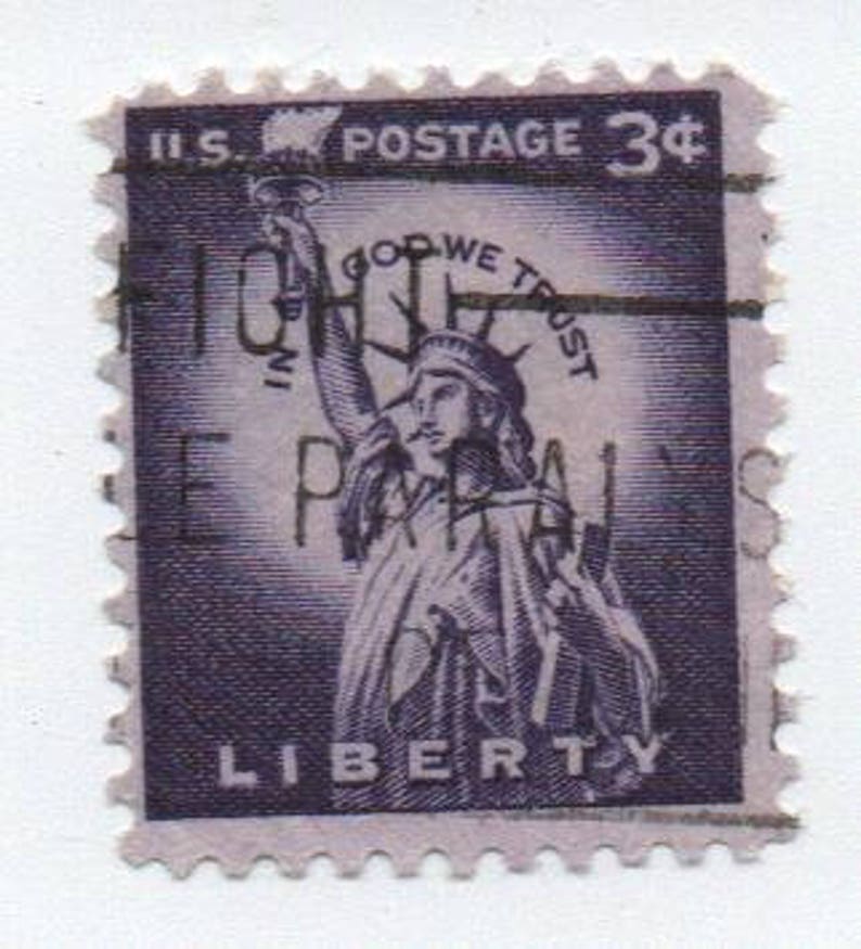 Liberty Stamp 3 cent United States Postage 1954 Lot of 25 Etsy