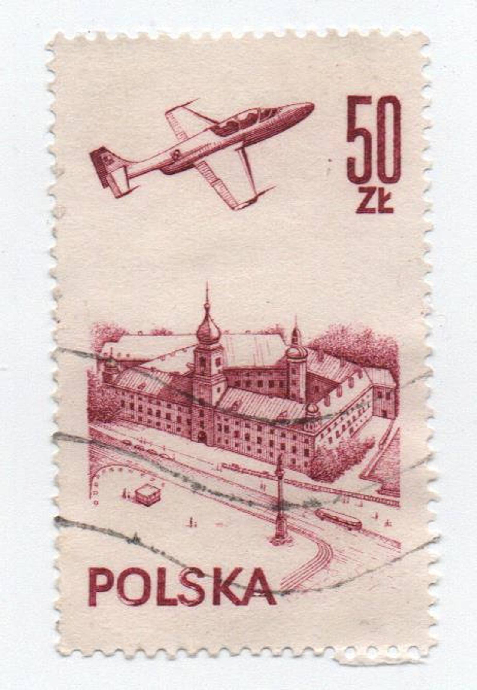 Poland Postage Stamp 1978 Plane over Warsaw Modern Etsy