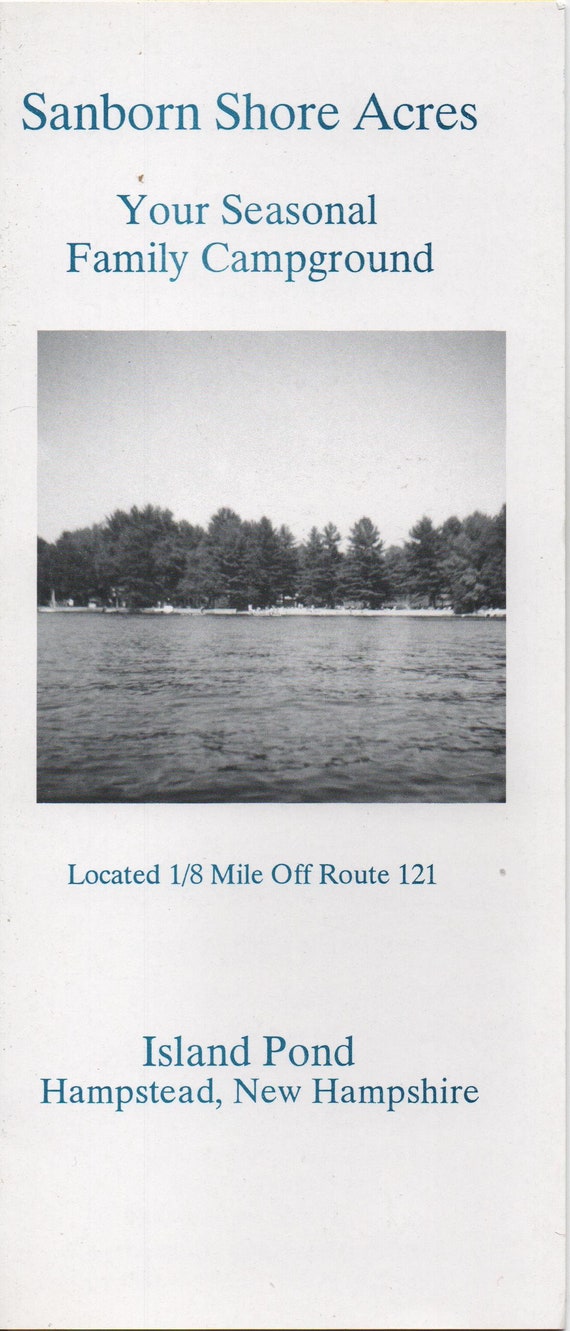 Sanborn Shore Acres Family Campground Island Pond Hampstead Etsy