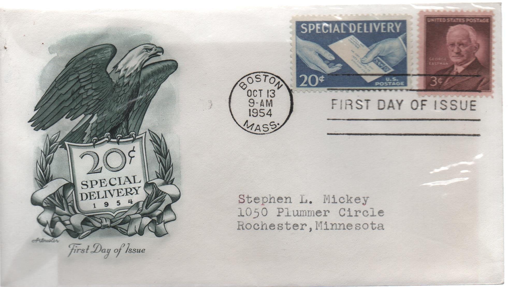 20 Cent Special Delivery Stamp First Day of Issue October | Etsy