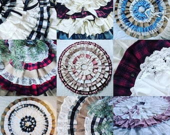 Custom Christmas Tree Skirt, Heirloom Christmas Present, Personalized Christmas Tree Skirt, One of a Kind Christmas Decor, Unique Gift