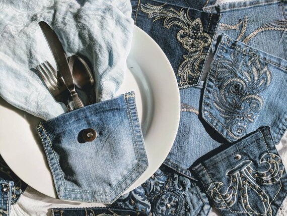 jeans with bedazzled pockets