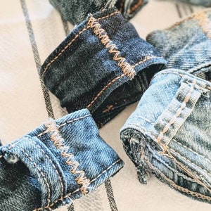 Denim Napkin Rings Denim Tablescapes Handmade Napkin Rings - Etsy