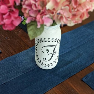 Denim Table Runner, Jean Wedding Decor, Repurposed Jeans, Denim Runner, Wedding Decor, Denim Wedding Decor, Country Wedding Tablescapes image 9