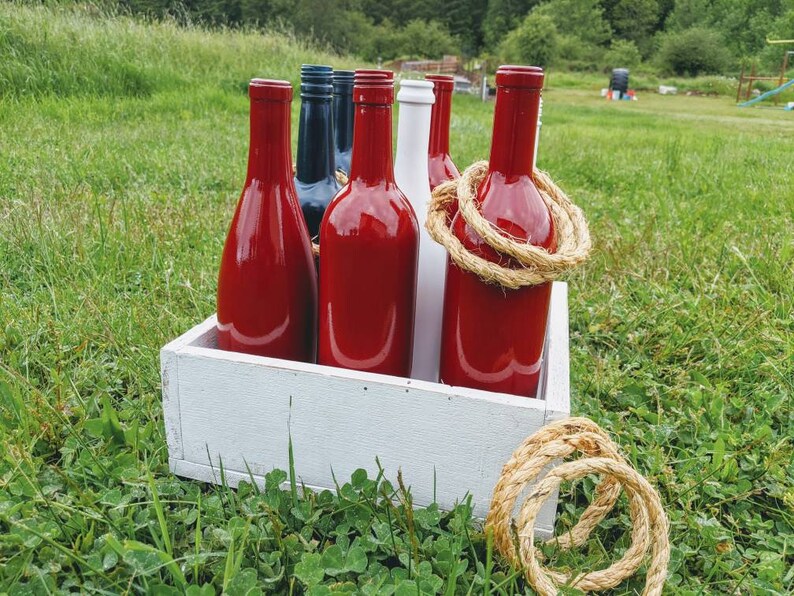 Patriotic Wine Bottle Ring Toss 4th of July Game Americana Etsy