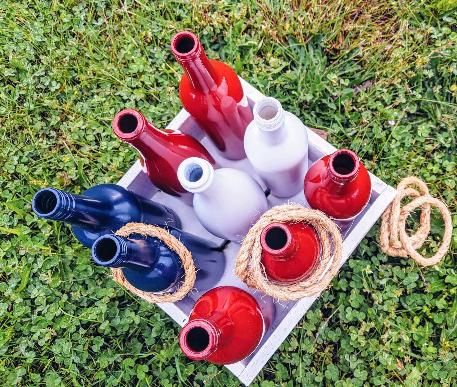 Patriotic Wine Bottle Ring Toss 4th of July Game Americana Etsy