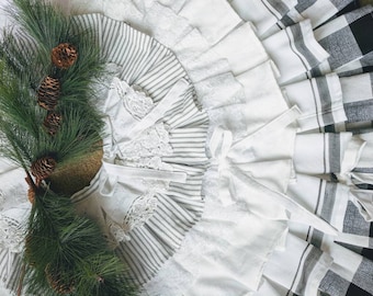 Modern Farmhouse Christmas Tree Skirt, Farmhouse Decor, Modern Farmhouse Country Decor, Country Tree Skirt, Tree Skirt