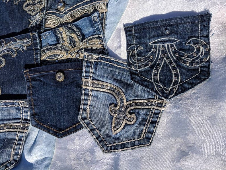 Bling Jeans Pockets Jean Pocket Silverware Holder Bedazzled - Etsy