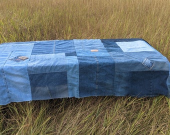 Denim Tablecloth, Denim Tablescapes, Denim Wedding Tablecloth, Denim Table Decor, Jean Tablecloth, Denim Party Decor,  Denim Baby Shower