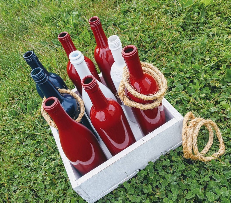 Patriotic Wine Bottle Ring Toss 4th of July Game Americana Etsy