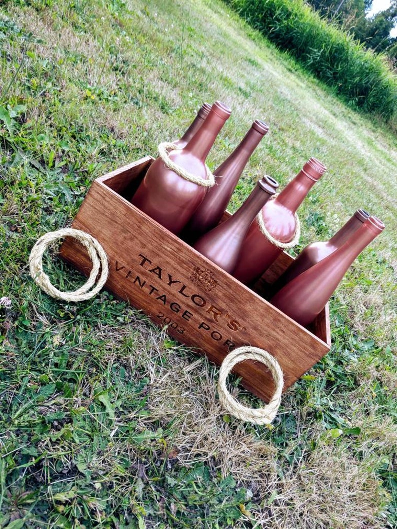 Wine Bottle Ring Toss Rose Gold Glam Ring Toss Glitter Wine Etsy
