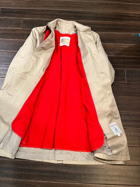 Tan London Fog Long Jacket Size8 - image 2