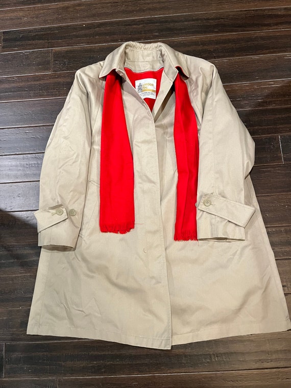 Tan London Fog Long Jacket Size8 - image 1