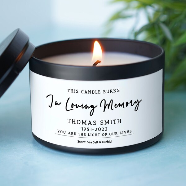 Memorial Candle Etsy