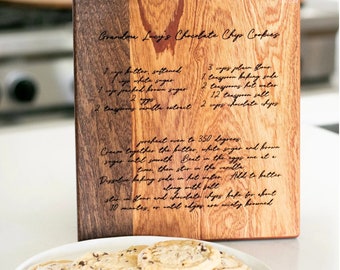 Handmade Gift Mother's Day Gift for Mom | Handwritten Recipe Cutting Board with Family Recipe | Mother in Law Gift Gift for Mother