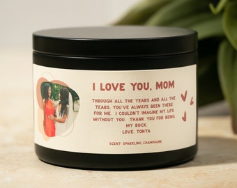 Mother's day Photo Candle Personalized Candle with Photo Gift for mom Gift for Grandma Personalized gift for mom Sentimental gift for mom