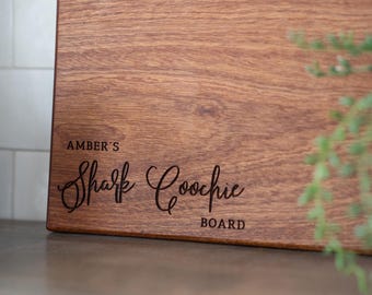 Shark Coochie Board-Personalized-Funny Cutting Board-funny Charcuterie board-White Elephant Gifts-Funny Fathers day Gift S29