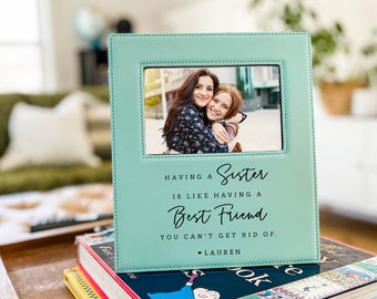 Personalized Photo Frame Sister Birthday gift | Gift for Sister From Sister | From Sister for sister Mother's Day Gift F03