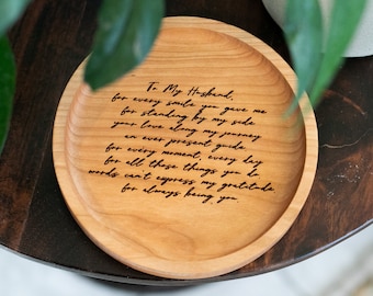 Regalo de Navidad hecho a mano para esposo y novio: bandeja de valet personalizada, regalo único para esposo, novio y prometido.