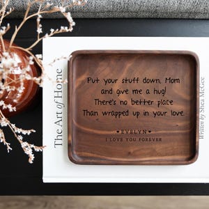 Valet Tray |  Mommy Mothers day Gift for Mom | Custom Wooden Catchall Tray for mom, ring dish for mom, personalized gift for mom kids names