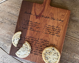 Recipe Cutting Board Charcuterie Board with Family Recipe - Mother in Law Gift - Mother's Day Gift for mom for family with Handwriting