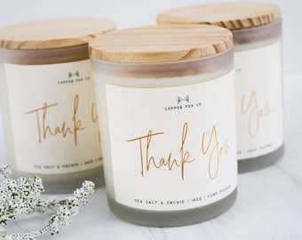 Thank You Candle Soy Candle Hand Pour Candle High Quality Fragrance Candles Small thank you gift Idea thinking of you business thank you