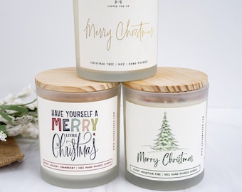 Holiday Candle Soy Candle Hand Pour Candles USA made High Quality Fragrance Candles Pine Candle Christmas Candle Festive Candle