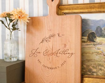 Personalized Cutting Board, Engraved Charcuterie Board, Christmas or Wedding Gift for Couples