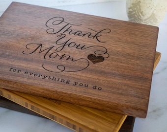 Custom Mothers day Gift for mom from kids Thank You Mom for Everything You Do Personalized cutting Board | Best gift for Grandma for Nan