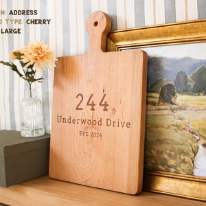 Personalized Cutting Board: Custom Housewarming, First Home & Closing Gift | Home Sweet Home | Mother's Day image 1