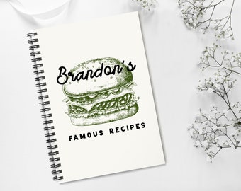 Dad's Cook Book Father's Day Gift Personalized Recipe Journal BBQ Personalized Gift for Him Gift for Dad Gift for Grandpa BBQ cook book