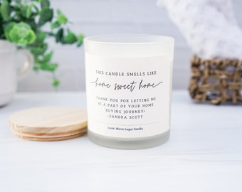 Housewarming Gift Idea | Personalized New Home Candle | Create a Housewarming Gift Basket Candle Gift Box | Gift for Clients | New Home Gift